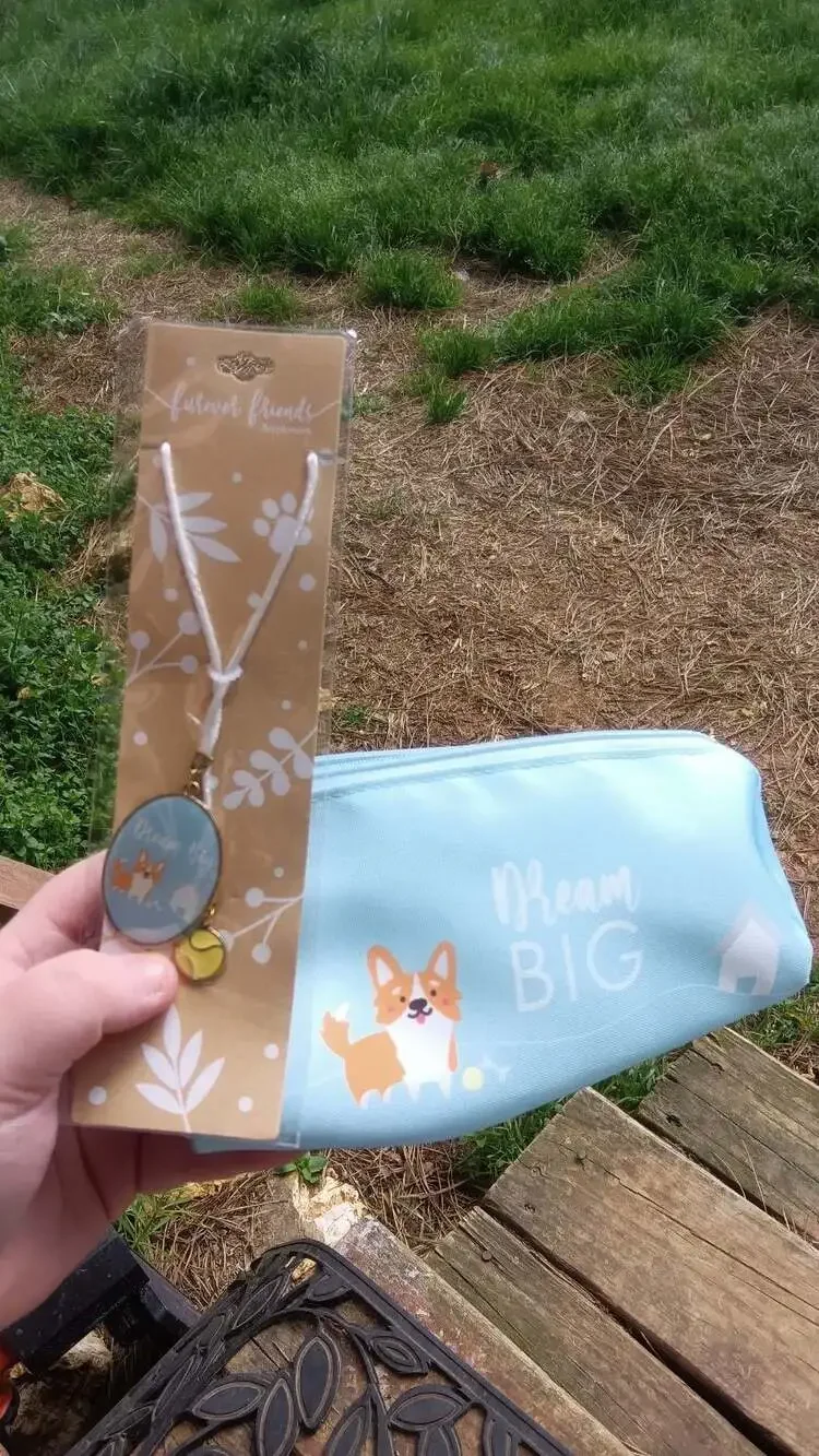 Corgi Pouch and bookmark bundle set!